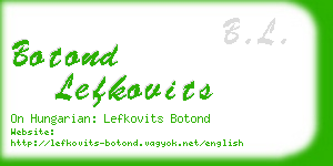 botond lefkovits business card